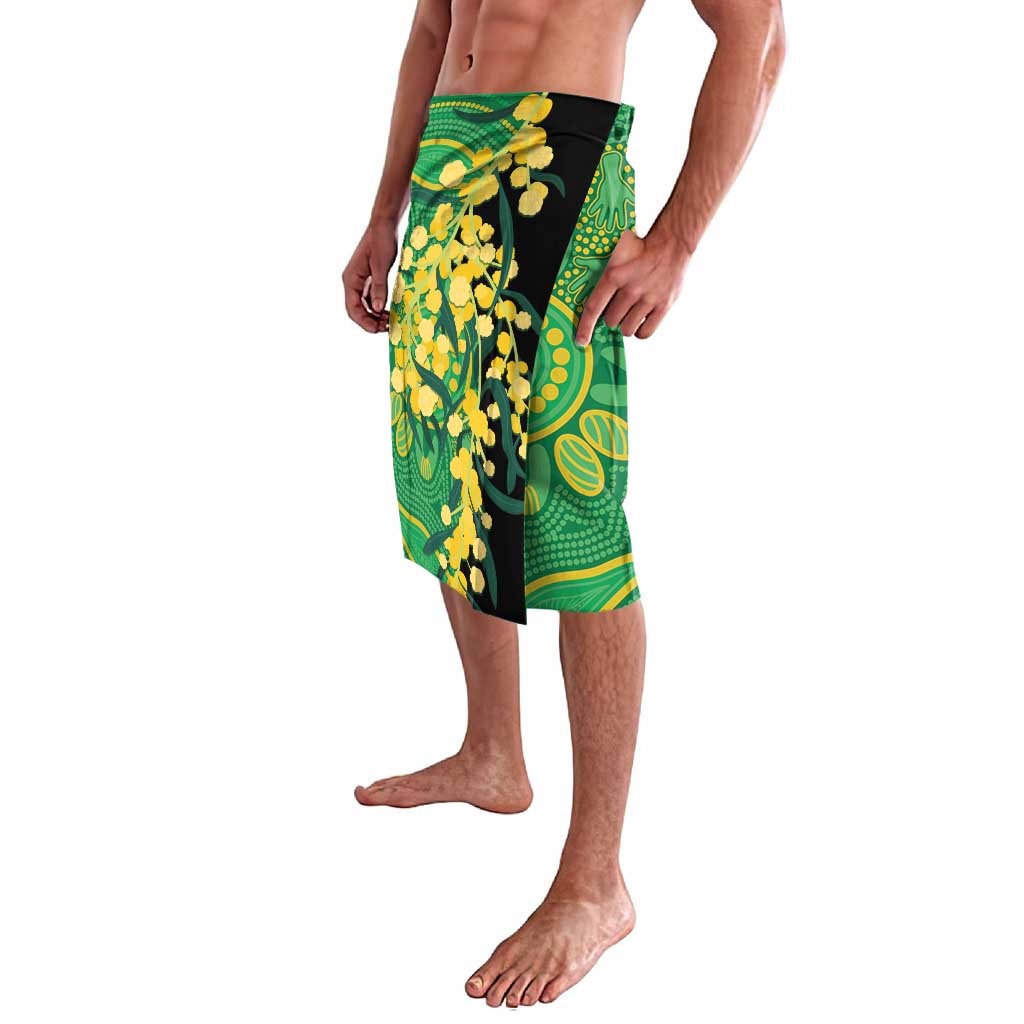 Australia Golden Wattle Lavalava Aussie Native Flowers Indigenous Art - Aussie Hoodie