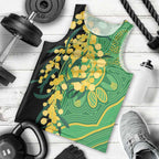 Australia Golden Wattle Men Tank Top Aussie Native Flowers Indigenous Art - Aussie Hoodie
