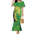 Australia Golden Wattle Mermaid Dress Aussie Native Flowers Indigenous Art - Aussie Hoodie
