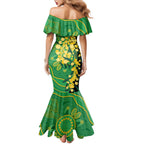 Australia Golden Wattle Mermaid Dress Aussie Native Flowers Indigenous Art - Aussie Hoodie
