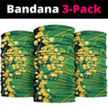 Australia Golden Wattle Neck Gaiter Aussie Native Flowers Indigenous Art - Aussie Hoodie