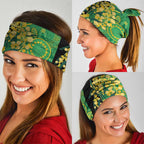 Australia Golden Wattle Neck Gaiter Aussie Native Flowers Indigenous Art - Aussie Hoodie