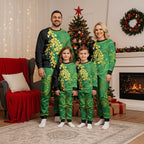 Australia Golden Wattle Christmas Pajama Set Aussie Native Flowers Indigenous Art - Aussie Hoodie
