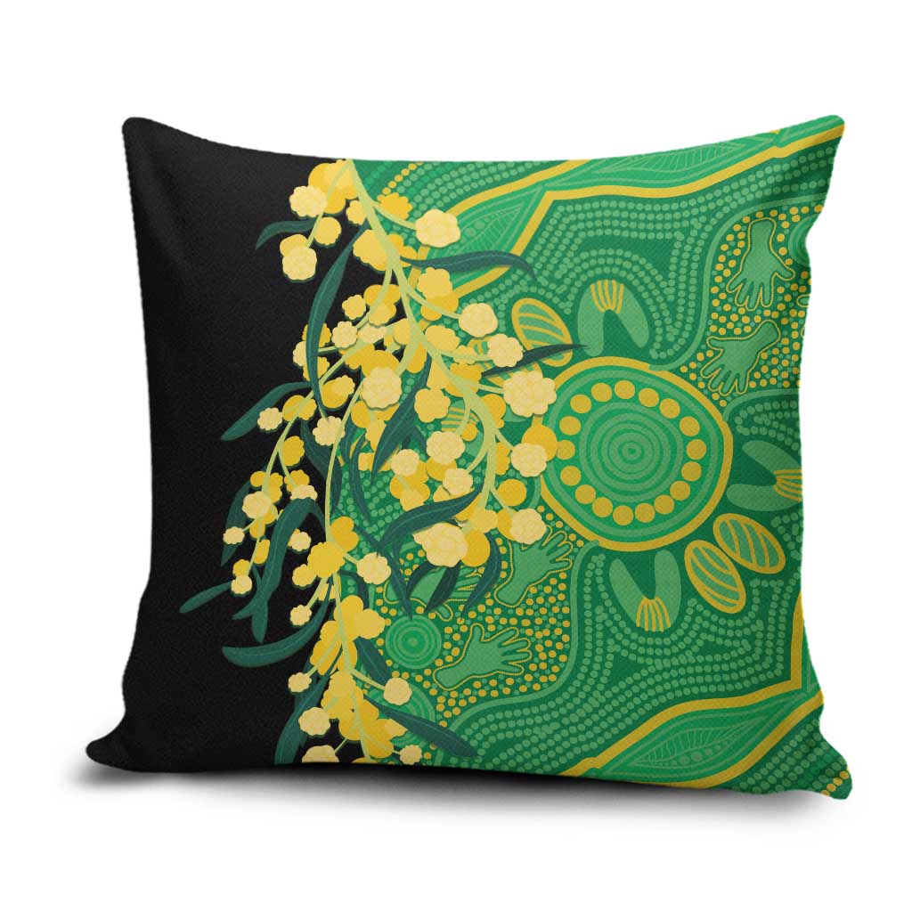 Australia Golden Wattle Pillow Cover Aussie Native Flowers Indigenous Art - Aussie Hoodie
