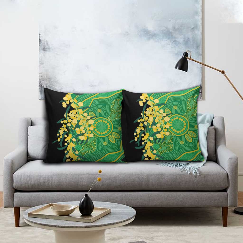 Australia Golden Wattle Pillow Cover Aussie Native Flowers Indigenous Art - Aussie Hoodie