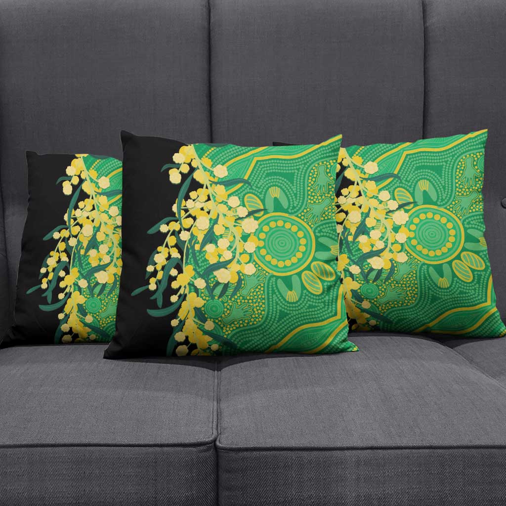 Australia Golden Wattle Pillow Cover Aussie Native Flowers Indigenous Art - Aussie Hoodie
