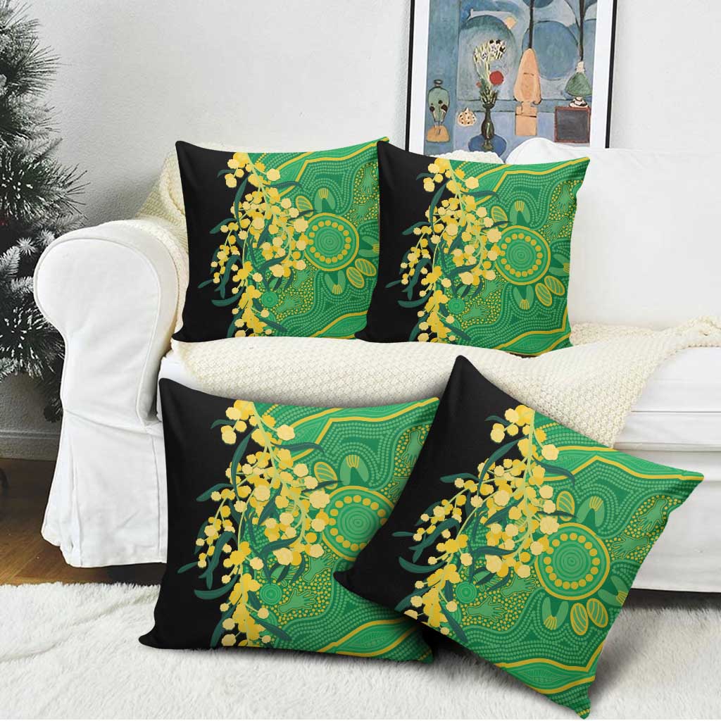 Australia Golden Wattle Pillow Cover Aussie Native Flowers Indigenous Art - Aussie Hoodie