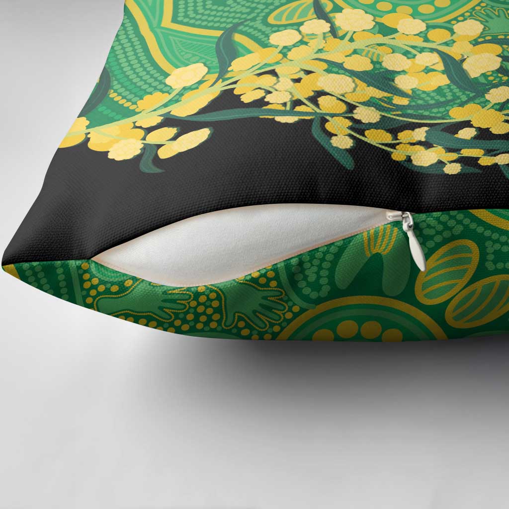 Australia Golden Wattle Pillow Cover Aussie Native Flowers Indigenous Art - Aussie Hoodie