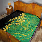 Australia Golden Wattle Quilt Aussie Native Flowers Indigenous Art - Aussie Hoodie