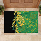 Australia Golden Wattle Rubber Doormat Aussie Native Flowers Indigenous Art - Aussie Hoodie
