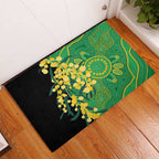 Australia Golden Wattle Rubber Doormat Aussie Native Flowers Indigenous Art - Aussie Hoodie