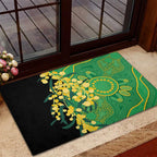 Australia Golden Wattle Rubber Doormat Aussie Native Flowers Indigenous Art - Aussie Hoodie