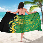 Australia Golden Wattle Sarong Aussie Native Flowers Indigenous Art - Aussie Hoodie
