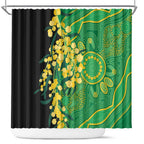 Australia Golden Wattle Shower Curtain Aussie Native Flowers Indigenous Art - Aussie Hoodie