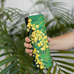 Australia Golden Wattle Skinny Tumbler Aussie Native Flowers Indigenous Art - Aussie Hoodie