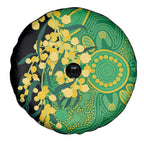 Australia Golden Wattle Spare Tire Cover Aussie Native Flowers Indigenous Art - Aussie Hoodie