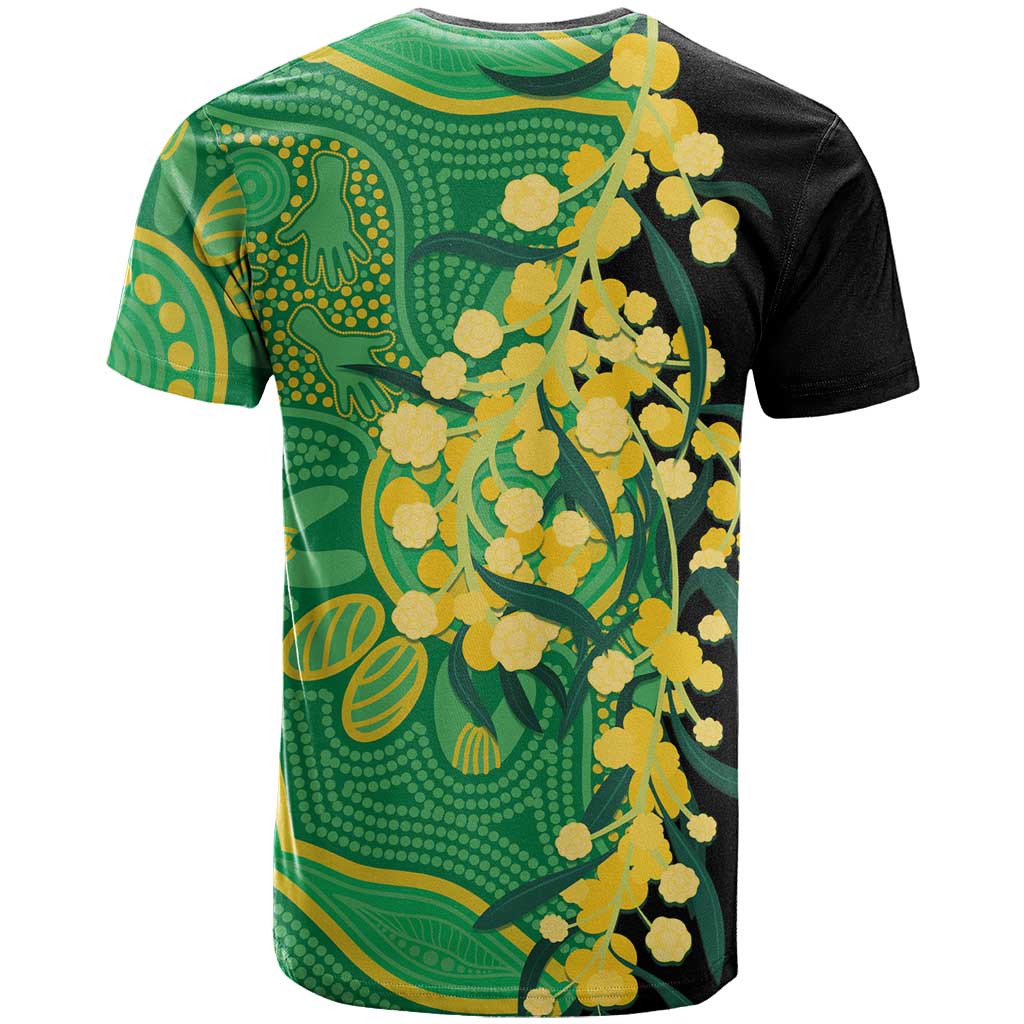 Australia Golden Wattle T Shirt Aussie Native Flowers Indigenous Art - Aussie Hoodie