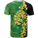 Australia Golden Wattle T Shirt Aussie Native Flowers Indigenous Art - Aussie Hoodie