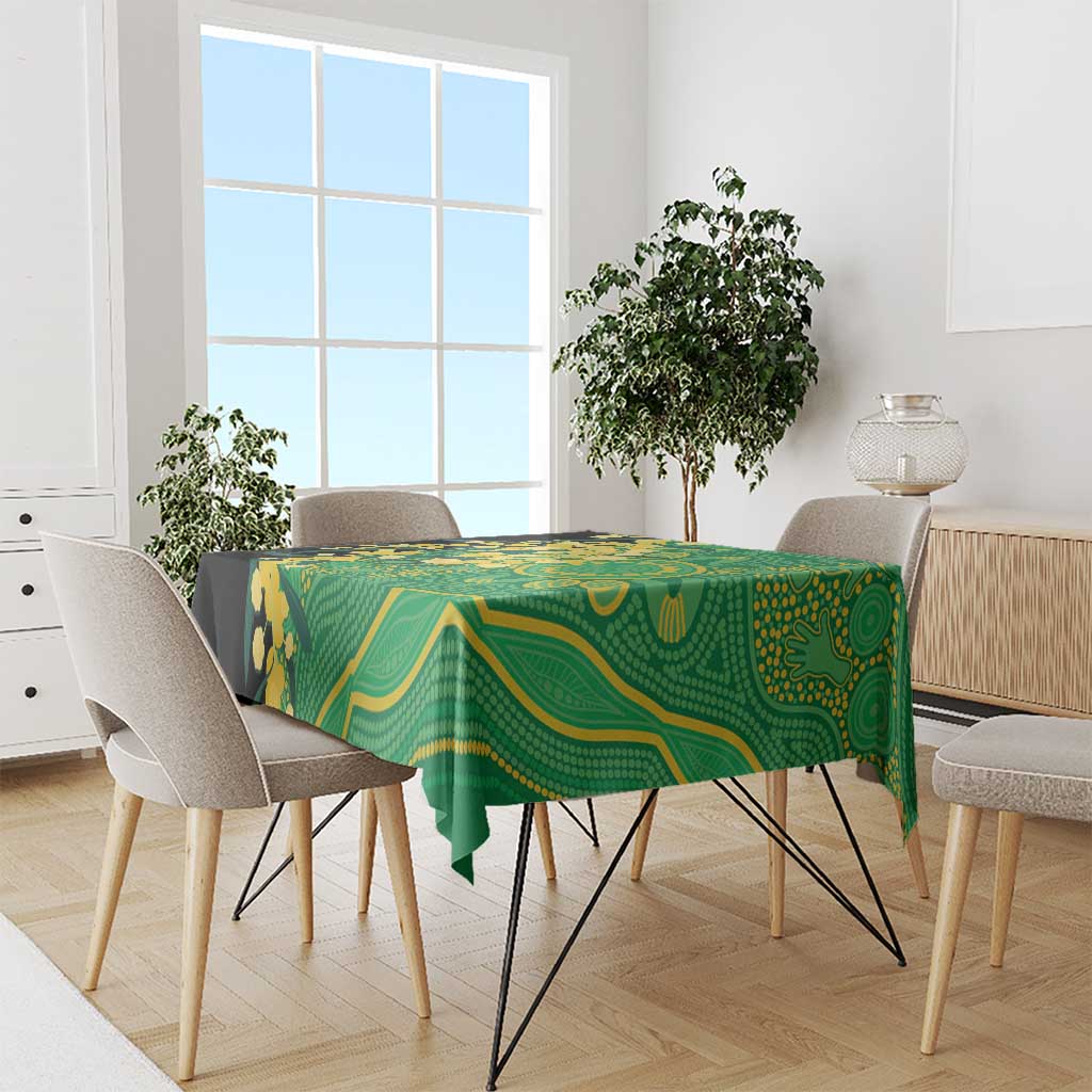 Australia Golden Wattle Tablecloth Aussie Native Flowers Indigenous Art - Aussie Hoodie