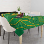 Australia Golden Wattle Tablecloth Aussie Native Flowers Indigenous Art - Aussie Hoodie