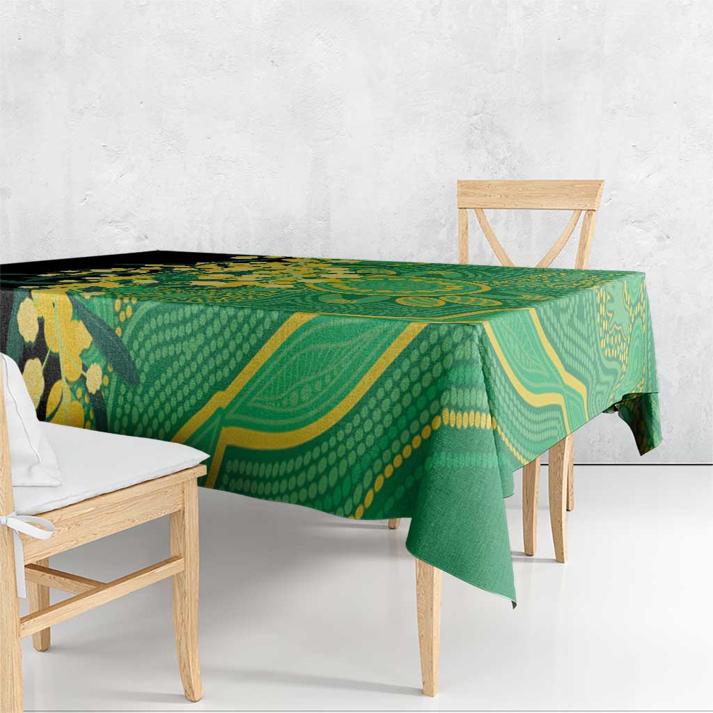 Australia Golden Wattle Tablecloth Aussie Native Flowers Indigenous Art - Aussie Hoodie