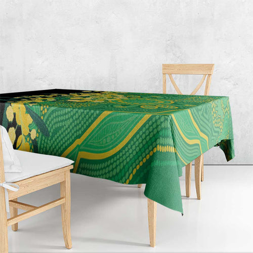 Australia Golden Wattle Tablecloth Aussie Native Flowers Indigenous Art - Aussie Hoodie