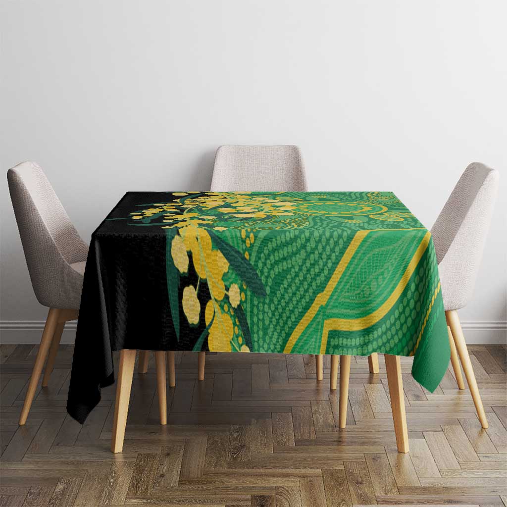 Australia Golden Wattle Tablecloth Aussie Native Flowers Indigenous Art - Aussie Hoodie