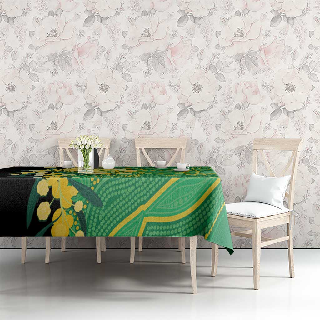 Australia Golden Wattle Tablecloth Aussie Native Flowers Indigenous Art - Aussie Hoodie
