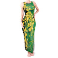 Australia Golden Wattle Tank Maxi Dress Aussie Native Flowers Indigenous Art - Aussie Hoodie