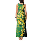 Australia Golden Wattle Tank Maxi Dress Aussie Native Flowers Indigenous Art - Aussie Hoodie