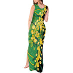 Australia Golden Wattle Tank Maxi Dress Aussie Native Flowers Indigenous Art - Aussie Hoodie