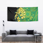 Australia Golden Wattle Tapestry Aussie Native Flowers Indigenous Art - Aussie Hoodie