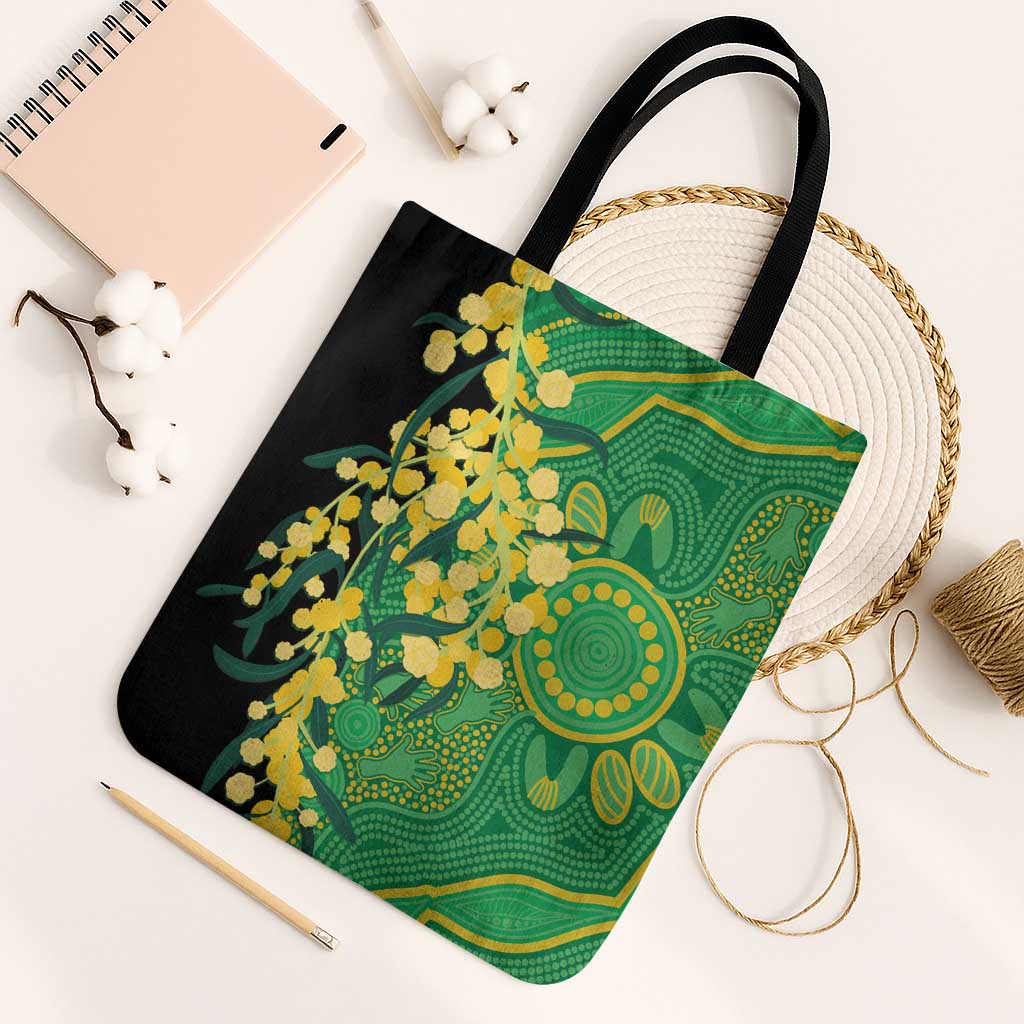 Australia Golden Wattle Tote Bag Aussie Native Flowers Indigenous Art - Aussie Hoodie
