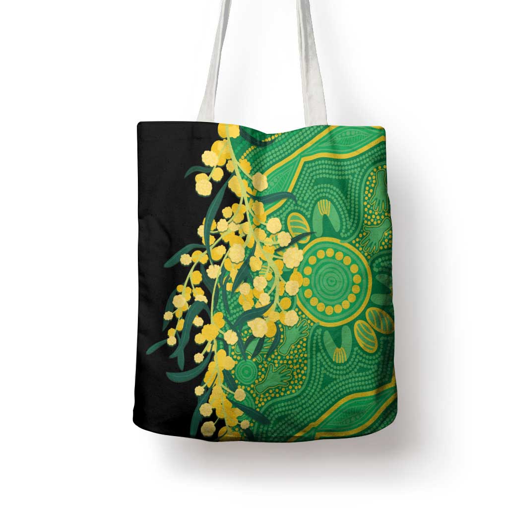 Australia Golden Wattle Tote Bag Aussie Native Flowers Indigenous Art - Aussie Hoodie