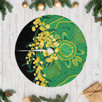 Australia Golden Wattle Tree Skirt Aussie Native Flowers Indigenous Art - Aussie Hoodie