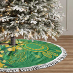 Australia Golden Wattle Tree Skirt Aussie Native Flowers Indigenous Art - Aussie Hoodie