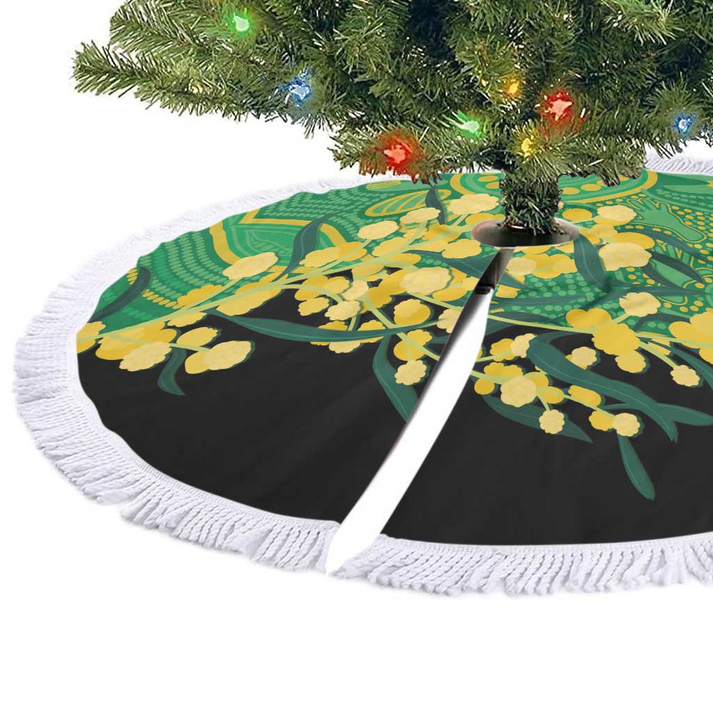 Australia Golden Wattle Tree Skirt Aussie Native Flowers Indigenous Art - Aussie Hoodie