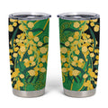Australia Golden Wattle Tumbler Cup Aussie Native Flowers Indigenous Art - Aussie Hoodie