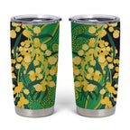 Australia Golden Wattle Tumbler Cup Aussie Native Flowers Indigenous Art - Aussie Hoodie