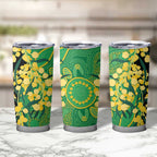 Australia Golden Wattle Tumbler Cup Aussie Native Flowers Indigenous Art - Aussie Hoodie