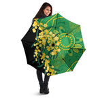 Australia Golden Wattle Umbrella Aussie Native Flowers Indigenous Art - Aussie Hoodie