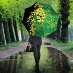 Australia Golden Wattle Umbrella Aussie Native Flowers Indigenous Art - Aussie Hoodie