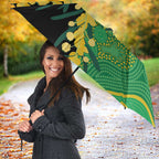 Australia Golden Wattle Umbrella Aussie Native Flowers Indigenous Art - Aussie Hoodie