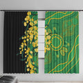 Australia Golden Wattle Window Curtain Aussie Native Flowers Indigenous Art - Aussie Hoodie