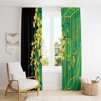 Australia Golden Wattle Window Curtain Aussie Native Flowers Indigenous Art - Aussie Hoodie