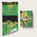 Australia Golden Wattle Wrapping Paper Aussie Native Flowers Indigenous Art - Aussie Hoodie