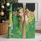 Australia Golden Wattle Wrapping Paper Aussie Native Flowers Indigenous Art - Aussie Hoodie