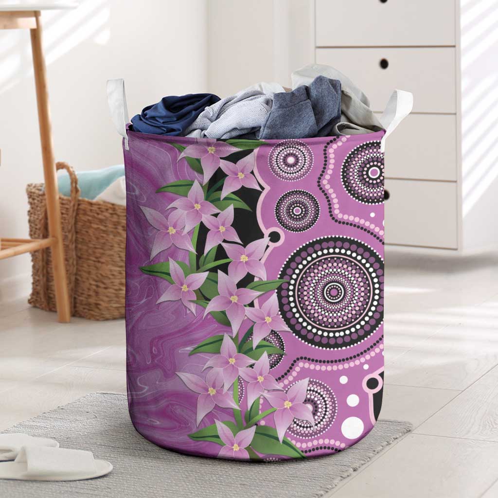 Australia Boronia Laundry Basket Aussie Native Flowers Indigenous Art - Aussie Hoodie