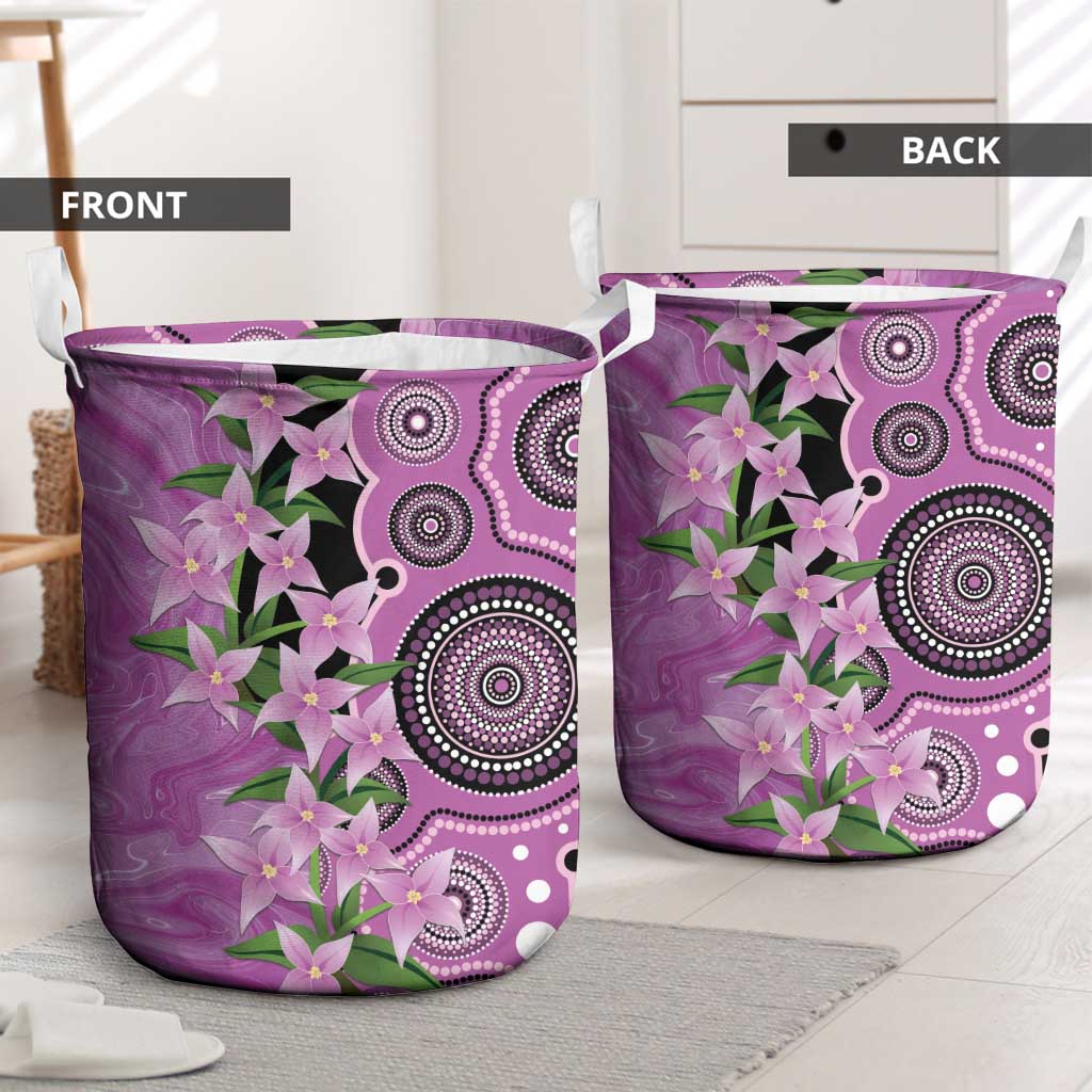 Australia Boronia Laundry Basket Aussie Native Flowers Indigenous Art - Aussie Hoodie