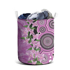 Australia Boronia Laundry Basket Aussie Native Flowers Indigenous Art - Aussie Hoodie